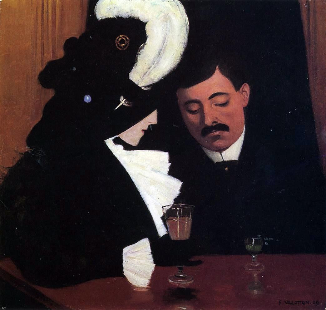  Felix Vallotton At the Cafe (also known as The Provincial) - Hand Painted Oil Painting