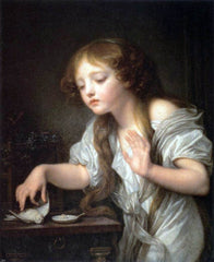  Jean Baptiste Greuze The Dead Bird - Hand Painted Oil Painting