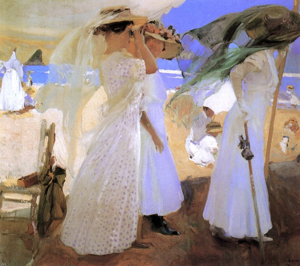  Joaquin Sorolla Y Bastida Beneath the Canopy - Hand Painted Oil Painting